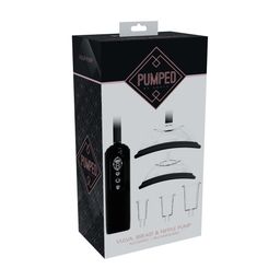 Pumped by shots Automatische Vagina Borst- en Tepelpomp - Zwart (8714273029720)