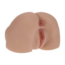 Xkin by shots Bodyforms - Nina Vale - Dubbele Ingang Vibrerende Masturbator - 2,5 kg / 5,7 lbs - Tan (8714273029966)