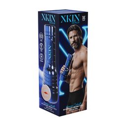Xkin by shots Metallix - Ronan Cobalt - Vibrating Torch Masturbator with Suction - Mouth - 660g - Blue/Flesh (8714273031426)