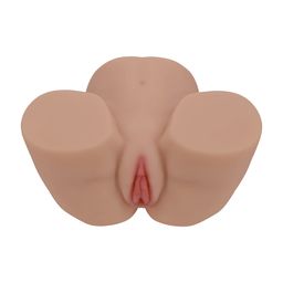 Xkin by shots Bodyforms - Lux Arden - Dual Entry Vibrerende Masturbator - 3,5 kg / 7,7 lbs - Tan (8714273029843)