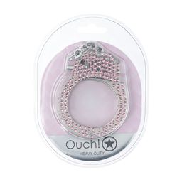 Ouch! by shots Heavy-Duty Diamond Handcuffs - Pink (8714273031099)