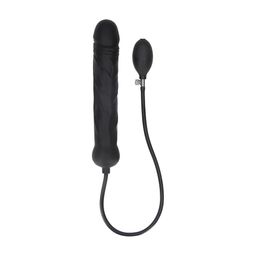 Ouch! by shots Inflatable Silicone Dildo - Large - Black (8714273015143)