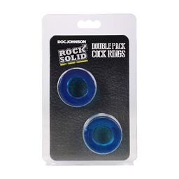 Doc johnson Double Pack Cockrings - Blue (782421094546)