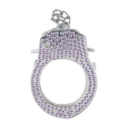 Ouch! by shots Heavy-Duty Diamond Handcuffs - Purple (8714273031105)