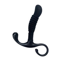 Doc johnson Ribbed Silicone Prostate Massager - Black (782421106133)