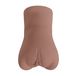 Xkin by shots Superheroes - Goldess - Dual Entry Vibrating Masturbator - 660g - Brown (8714273031815)