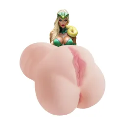 Xkin by shots Superheroes - Serpentia - Dual Entry Vibrating Masturbator - 660g - Flesh (8714273031778)
