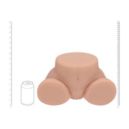 Xkin by shots Bodyforms - Lux Arden - Dual Entry Vibrerende Masturbator - 3,5 kg / 7,7 lbs - Tan (8714273029843)