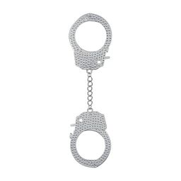 Ouch! by shots Heavy-Duty Diamond Handcuffs - Silver (8714273031112)
