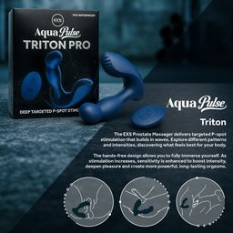 EXS AquaPulse - Triton Pro - Prostaat Massager met Afstandsbediening - Blauw (5027701010140)