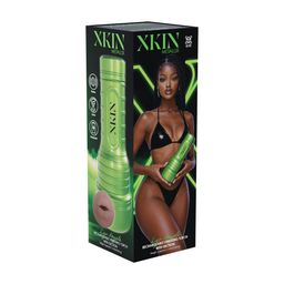 Xkin by shots Metallix - Lyv Royale - Vibrating Torch Masturbator with Suction - Mouth - 660g - Green/Brown (8714273031389)