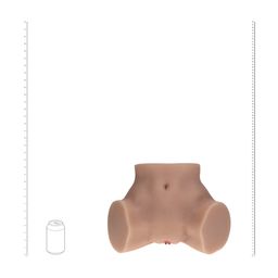 Xkin by shots Bodyforms - Valentina Vellure - Dubbele Ingang Vibrerende Masturbator - 4,2 kg / 9,3 lbs - Tan (8714273030009)
