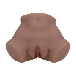 Xkin by shots Bodyforms - Eve Rhodes - Dubbele Ingang Vibrerende Masturbator - 1,6 kg / 3,5 lbs - Bruin (8714273029881)