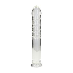 Ouch! by shots Glass Ringed Dildo - Xtra Large - Clear (8714273015082)