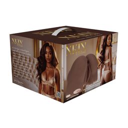 Xkin by shots Bodyforms - Kaya Bloom - Dubbele Ingang Vibrerende Masturbator - 2,4 kg / 5,4 lbs - Bruin (8714273029812)