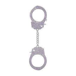 Ouch! by shots Heavy-Duty Diamond Handcuffs - Purple (8714273031105)