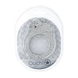 Ouch! by shots Heavy-Duty Diamond Handcuffs - Silver (8714273031112)