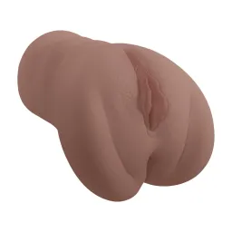 Xkin by shots Superheroes - Goldess - Dual Entry Vibrating Masturbator - 660g - Brown (8714273031815)