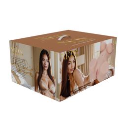 Xkin by shots Bodyforms - Aveline Luxe - Dual Entry Vibrerende Masturbator - 14 kg / 30,9 lbs - Vlees (8714273030016)