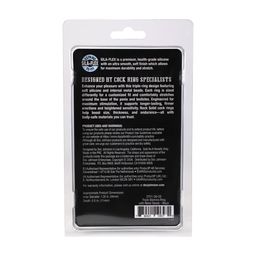 Doc johnson Silicone Triple Stamina Cockring with Metal Beads - Black (782421106270)