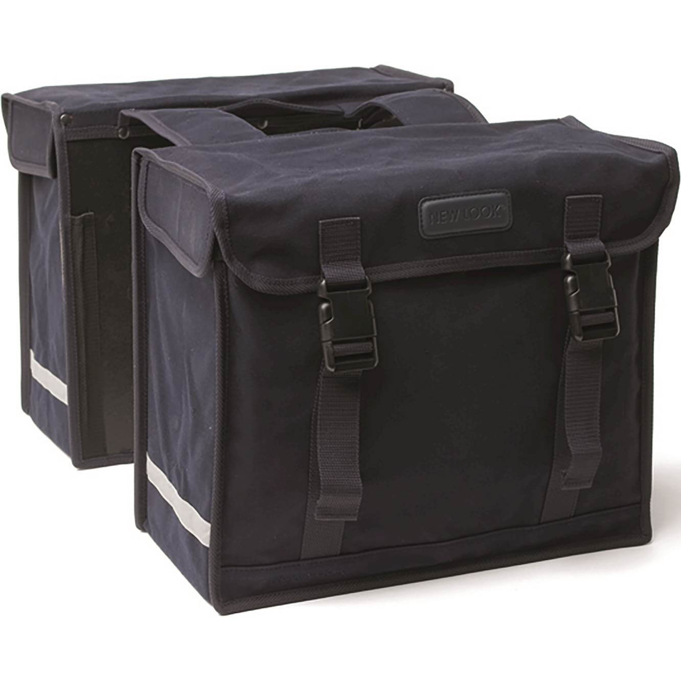 New Looxs fietstas dubbel Canvas Deluxe zwart 46L (8714827014004)