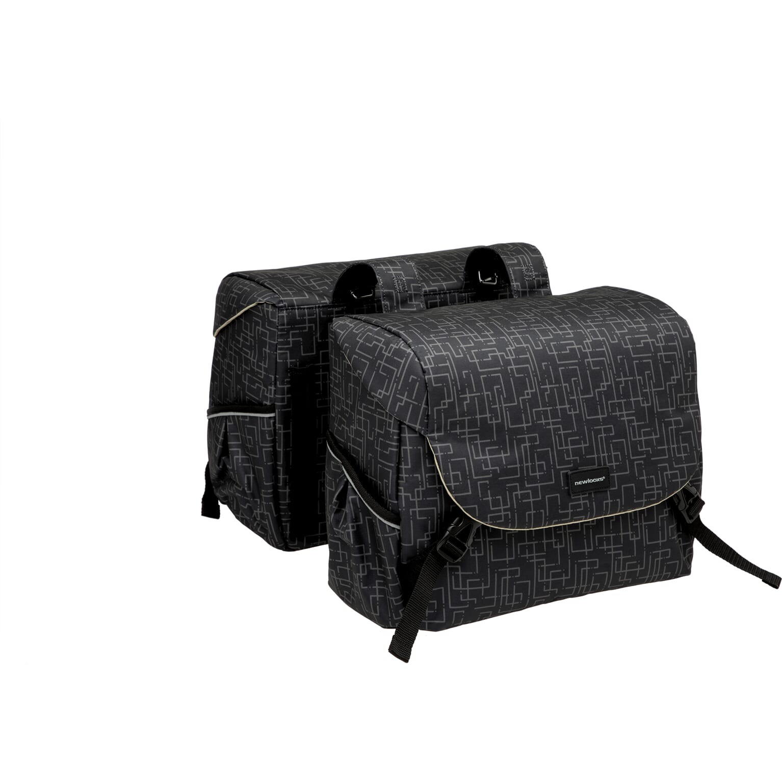 New Looxs fietstas dubbel Mondi Joy Ivy black 38L (8714827983331)
