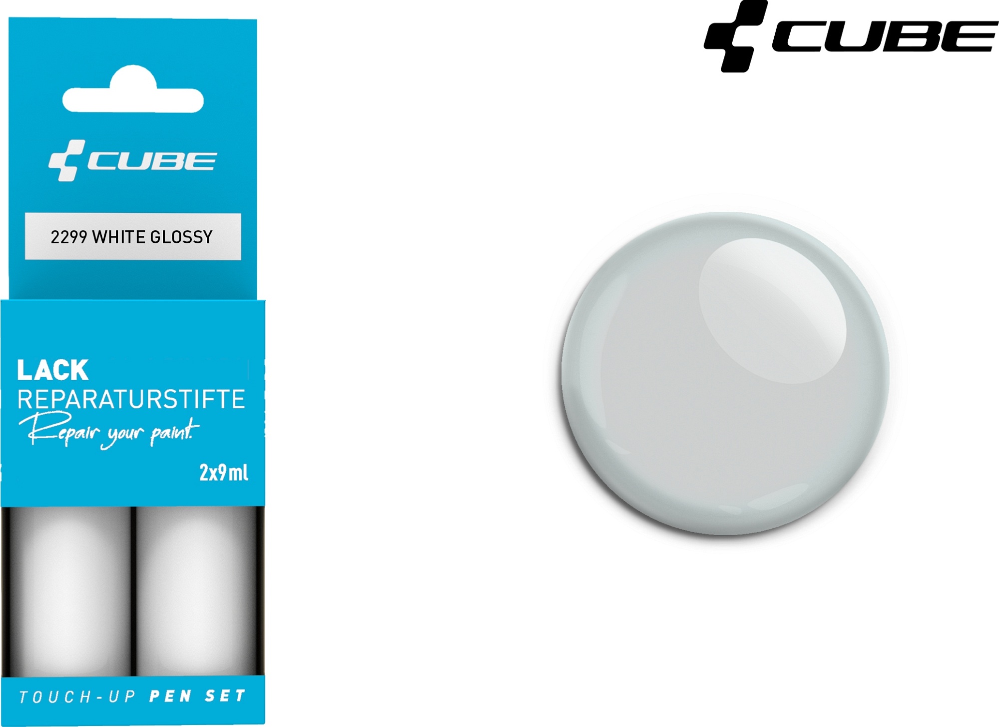 CUBE TOUCH UP PEN SET WHITE GLOSSY 2299 (4054571166371)
