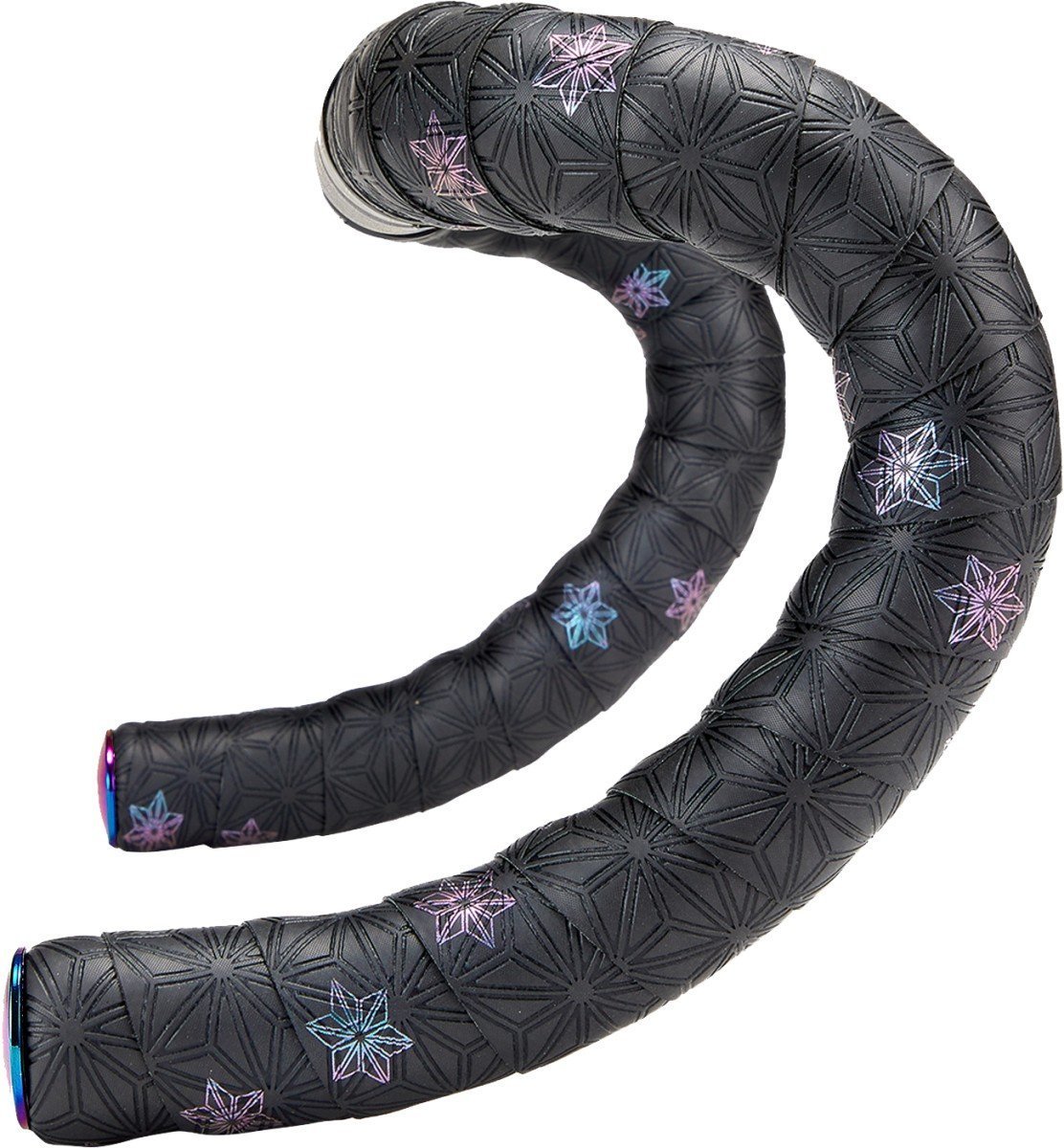 Supacaz Stuurlint galaxy zwart/oil slick + oil slick plugz (0660902391790)