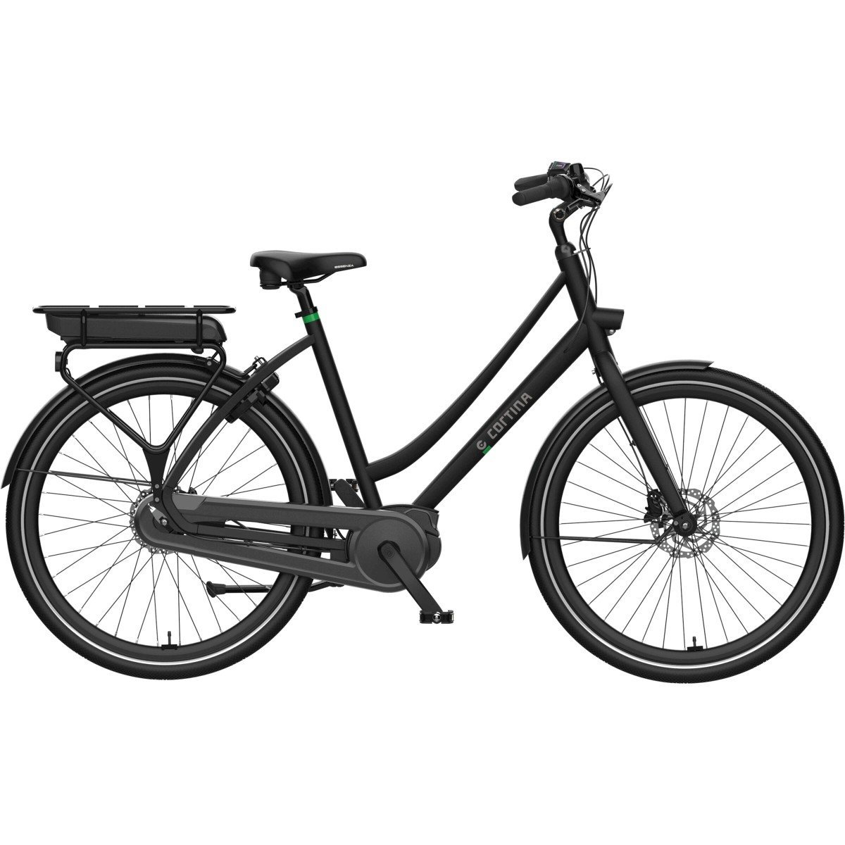 CORTINA E-Tide Bosch Smart ACTIE! Dames Jet Black Matt 46cm 2025 (8719461055635)