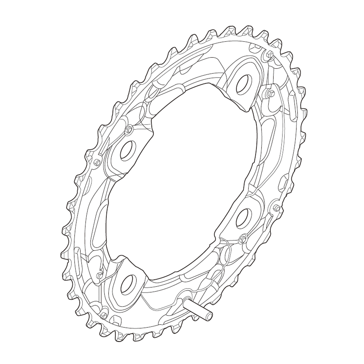 Shimano voorblad fc m615 38 t (4524667580515)