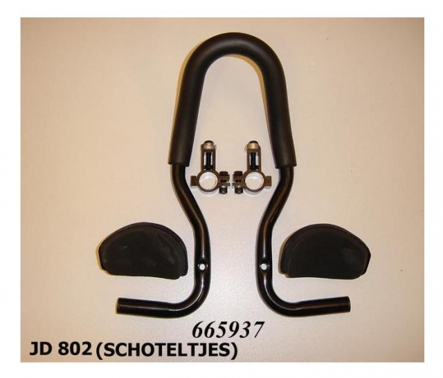Merkloos Stuurbeugel jd802 1dlg m/schotels zw (8715957010683)