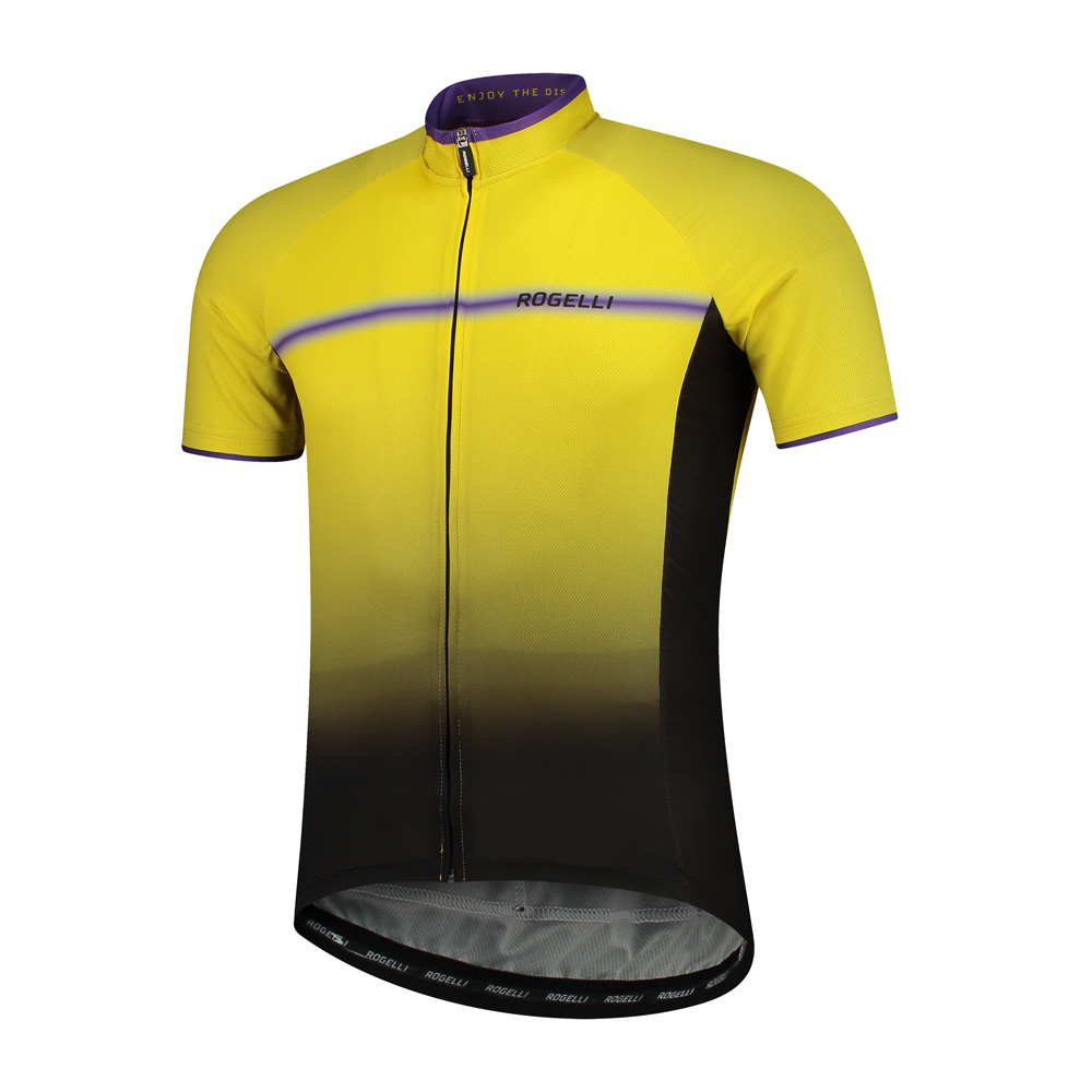 Rogelli Wielershirt KM Dex Zwart/Geel/Paars XL (8717849105279)