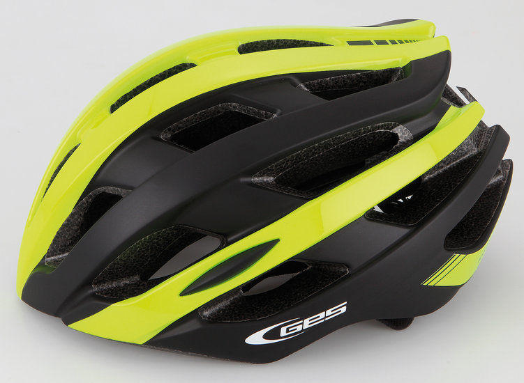 GES helm icon-12 zwart-geel(M 54-58 cm) (8435274962044)