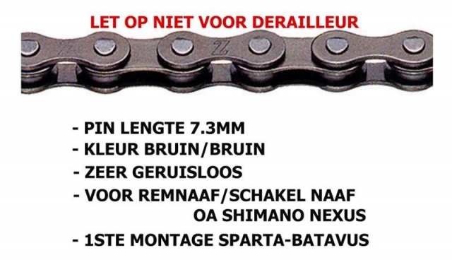 Ketting 1v 3/32 Kmc z1 smal 112 (4715575270067)