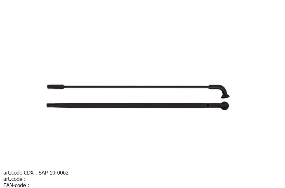 Sapim spaak 14-252 CX-Ray plat zwart met nippel p/stuk (5400540012054)