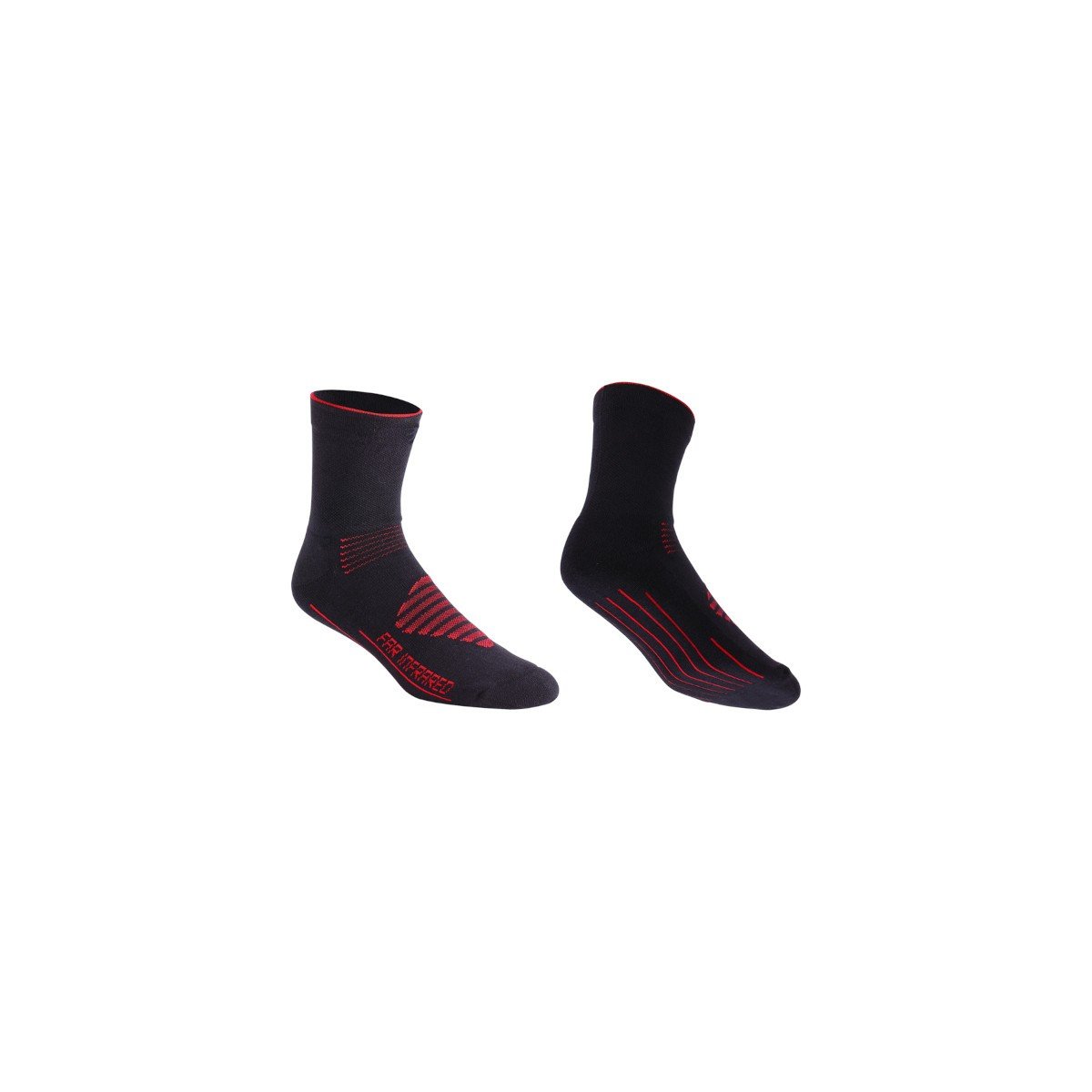 Bbb BSO-16 Sokken FIRFeet 35/38 Zwart/rood (8716683107753)