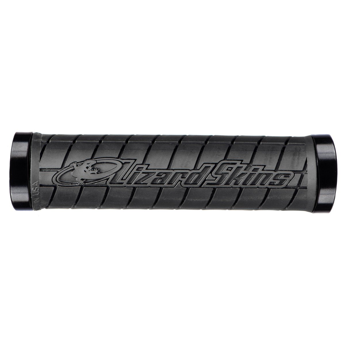 Lizardskins Handvaten lock-on logo - zwart zwarte clamps (0696260560103)