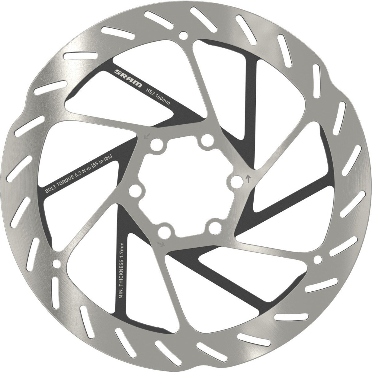 Remd Sram schijf hs2 cl rounded 160mm zi (0710845862366)