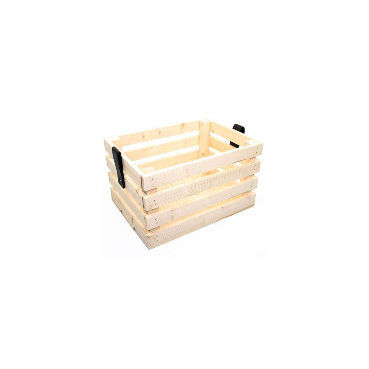 Merkloos Fietskrat blank vuren hout (8719461001687)