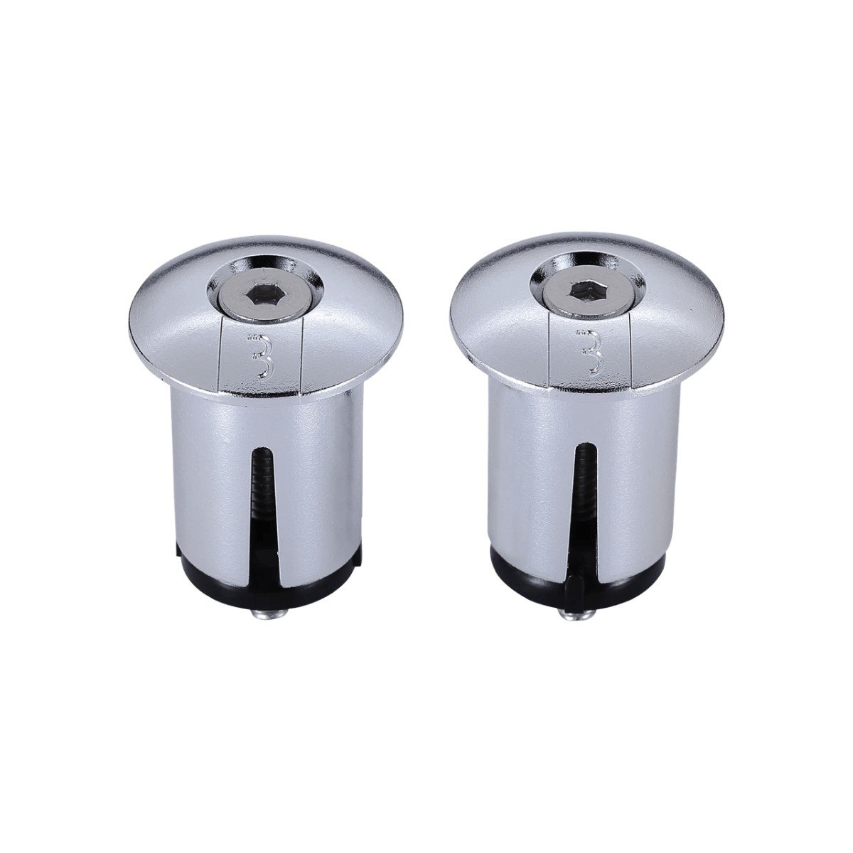 Bbb BHT-96 Stuurdoppen ScrewOn 2 Stuks Chroom (8716683066678)