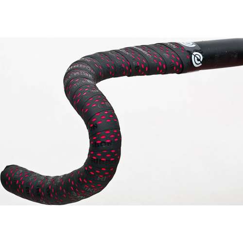 Bikeribbon Stuurlint PU Color Perf Zwart - Rood (8027312010383)
