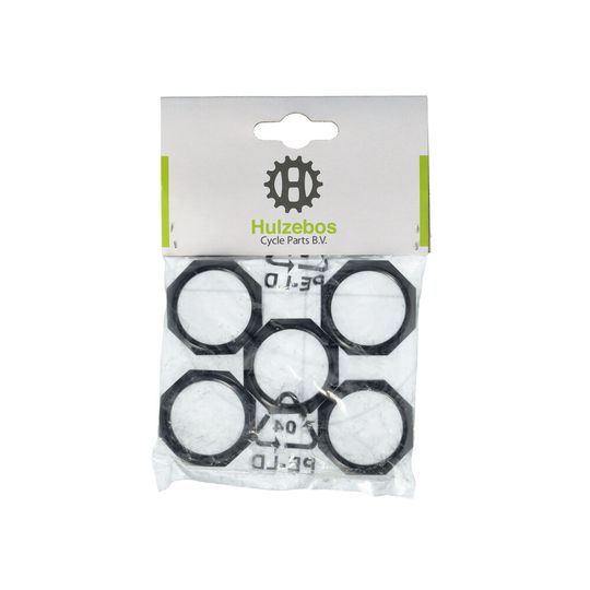 Hzb balhoofdmoer 1-1/8 inch / 25.4 mm oversized zwart (8716637017053)