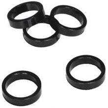 VWP Balhoofdtussenring spacer alu 10mm 1.1/8" zwart (8716637005869)