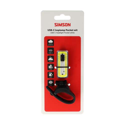 Simson USB-C LED lamp Pocket wit (8711646936807)