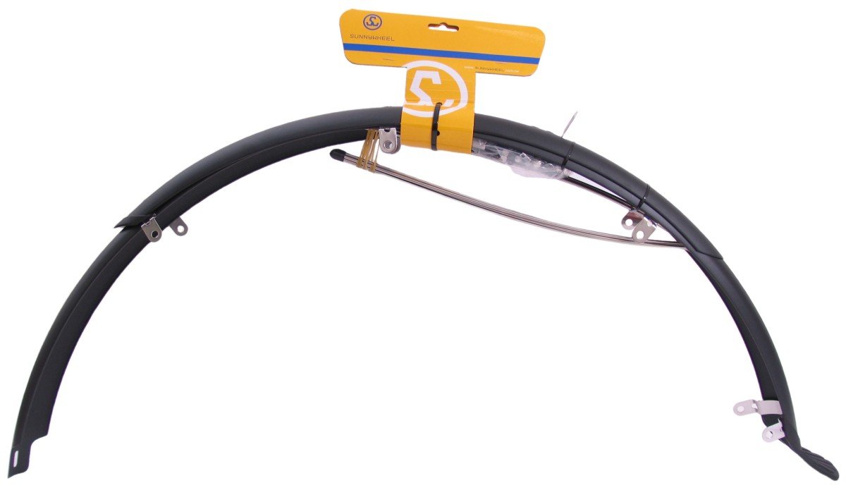 Hulzebos Spatbordset 28" 50 mm mat zwart compleet met stangen (8716637016223)