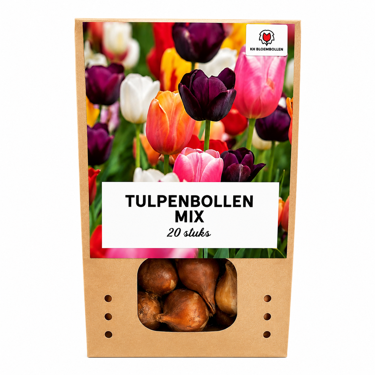 Kh bloembollen 10 zakjes tulpenbollen Mix - 20 Stuks - Winterhard - Maat 11/12 (51455)