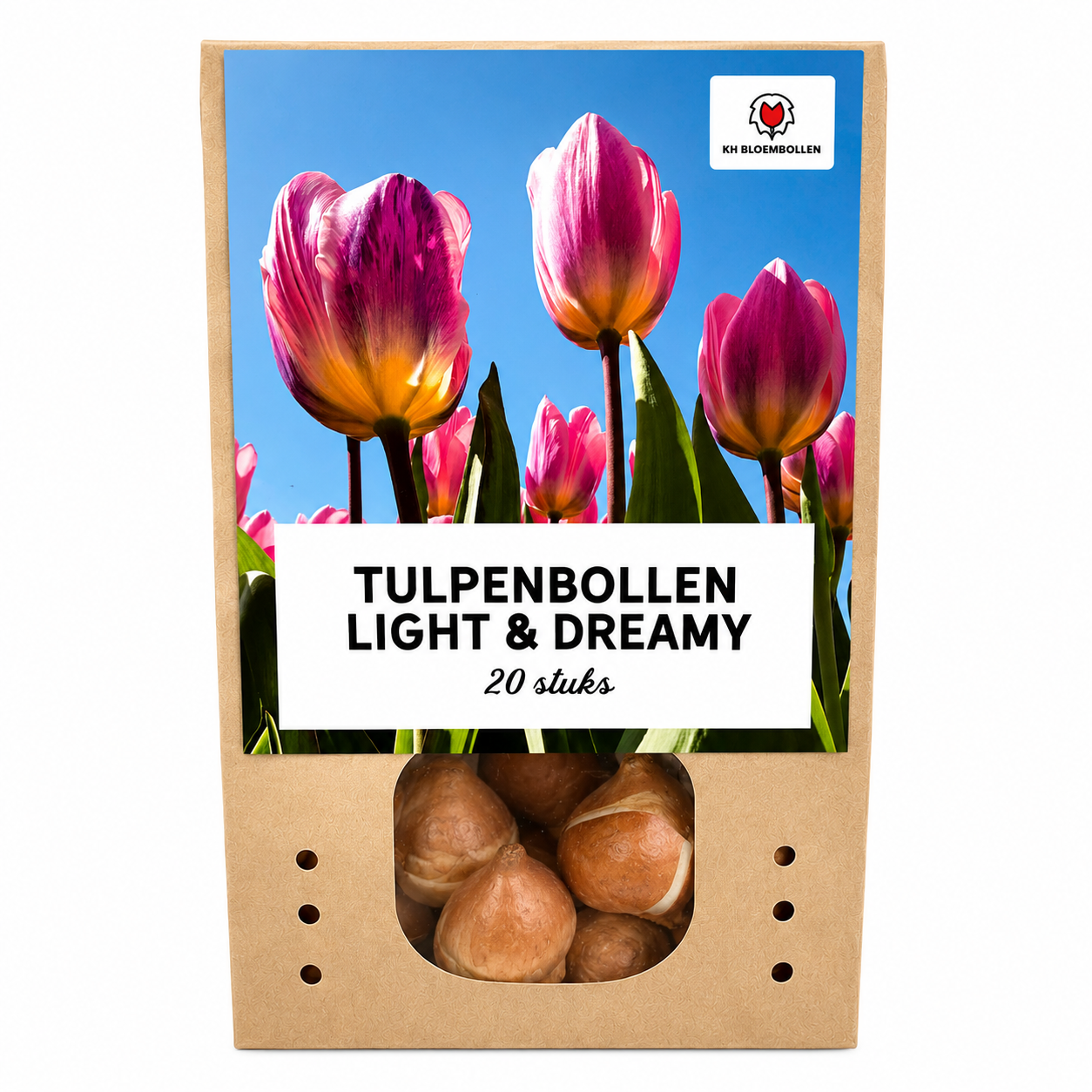 Tulpenbollen Light and Dreamy – 20 Stuks | KH Bloembollen® | Prachtige Pastelkleuren – Voor Tuin of Pot – Maat 11/12 – Vers van de Teler! (51166)