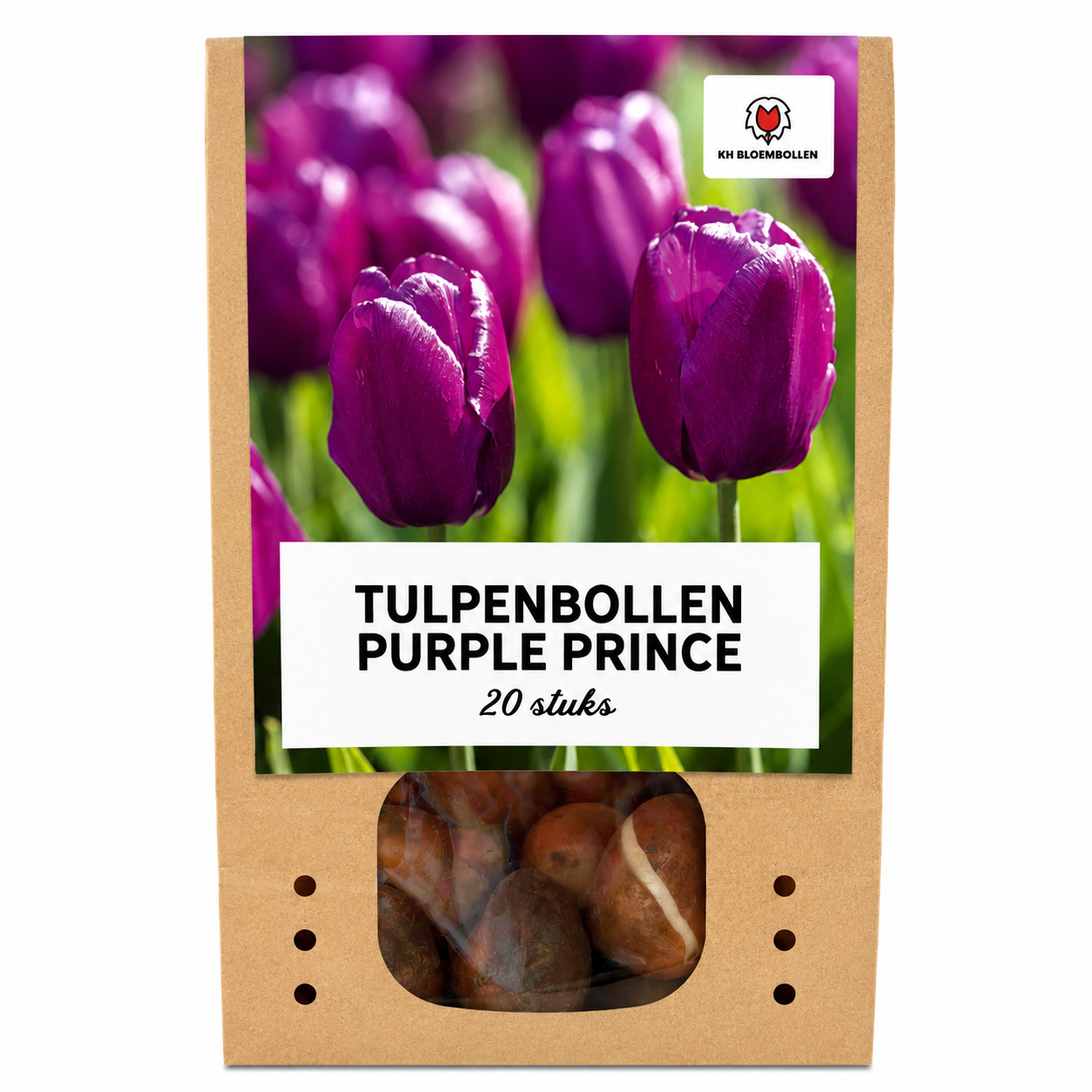 Tulpenbollen Purple Prince – 20 Stuks | KH Bloembollen® | Paars-Violet Tulp – Krachtig & Koninklijk – Voor Tuin of Pot – Maat 11/12 – Vers (51172)