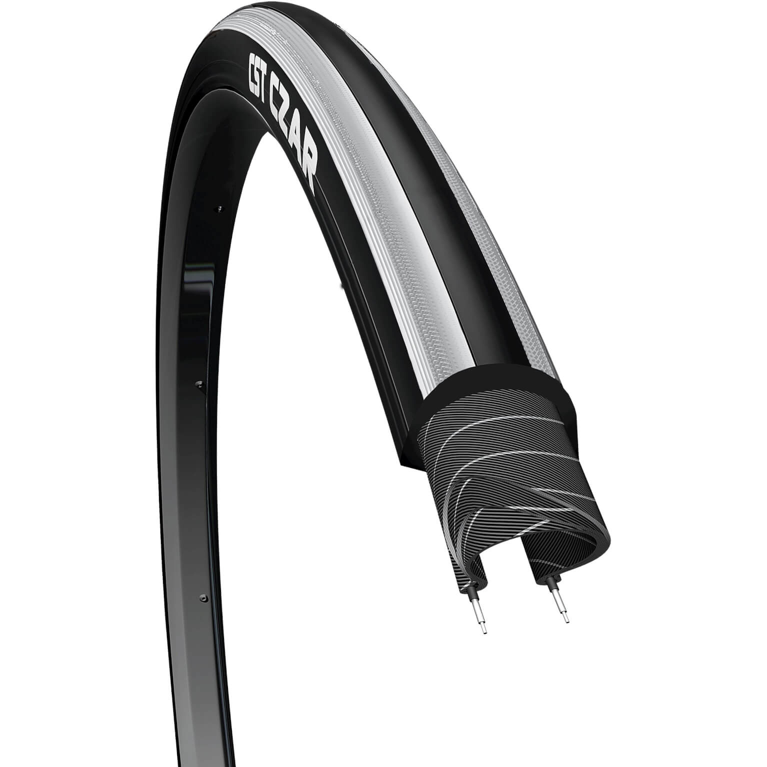 Buitenband Cst Czar Zwart/Wit 700x23/23-622 (4717784770604)