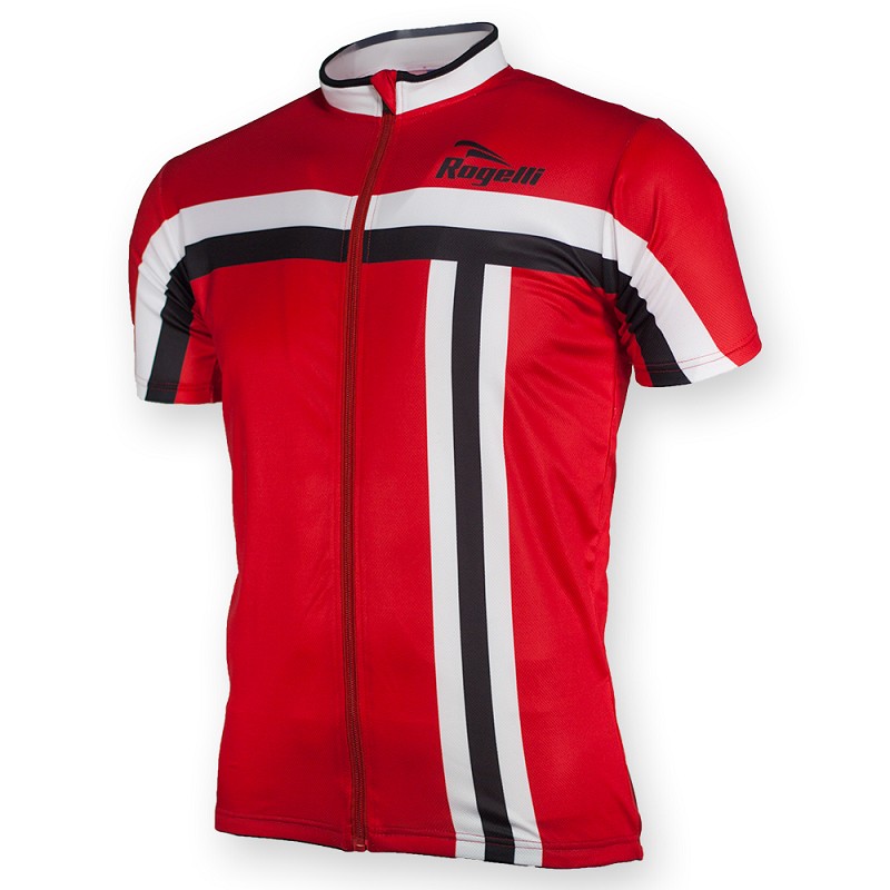 Merkloos Wielershirt Rogelli Brescia Rood/Wit/Zwart M (8717849980593)